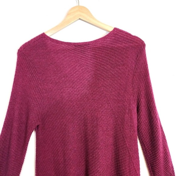 Eileen Fisher 100% Merino Wool Textured V Neck Shift Sweater Dress SZ Small - Picture 8 of 9